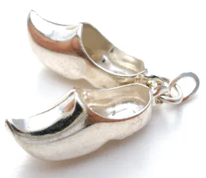 835 Silver Charm Pair of Dutch Shoes Vintage