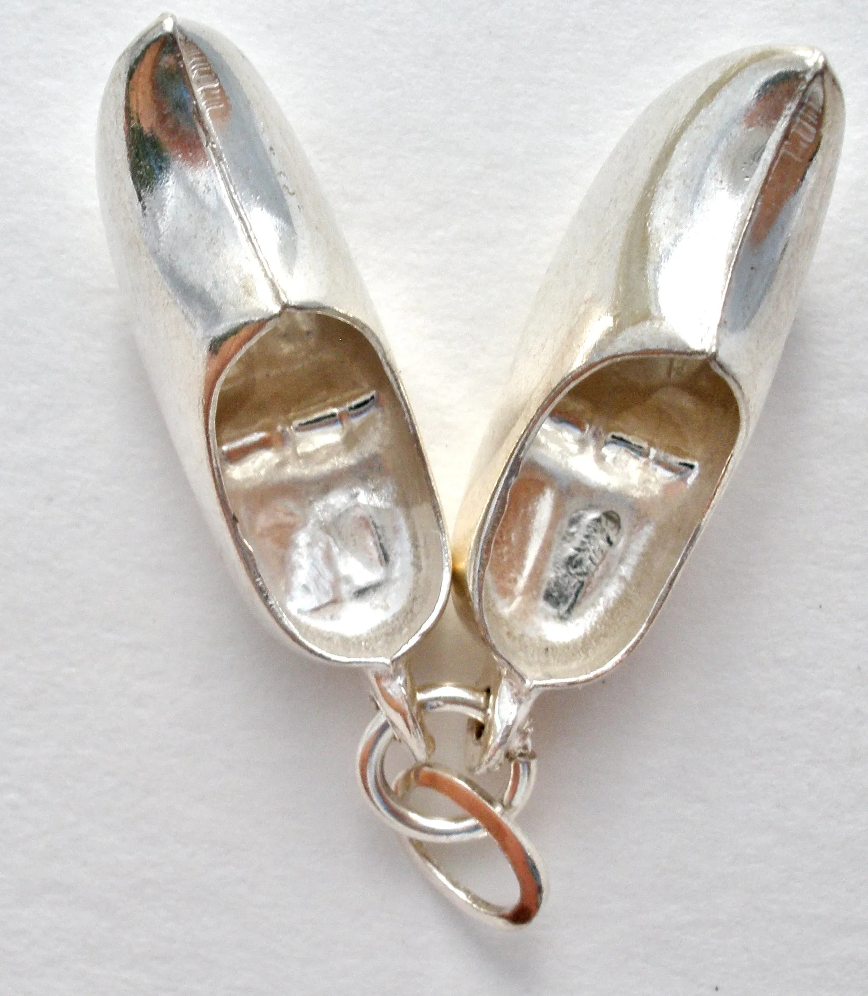 835 Silver Charm Pair of Dutch Shoes Vintage