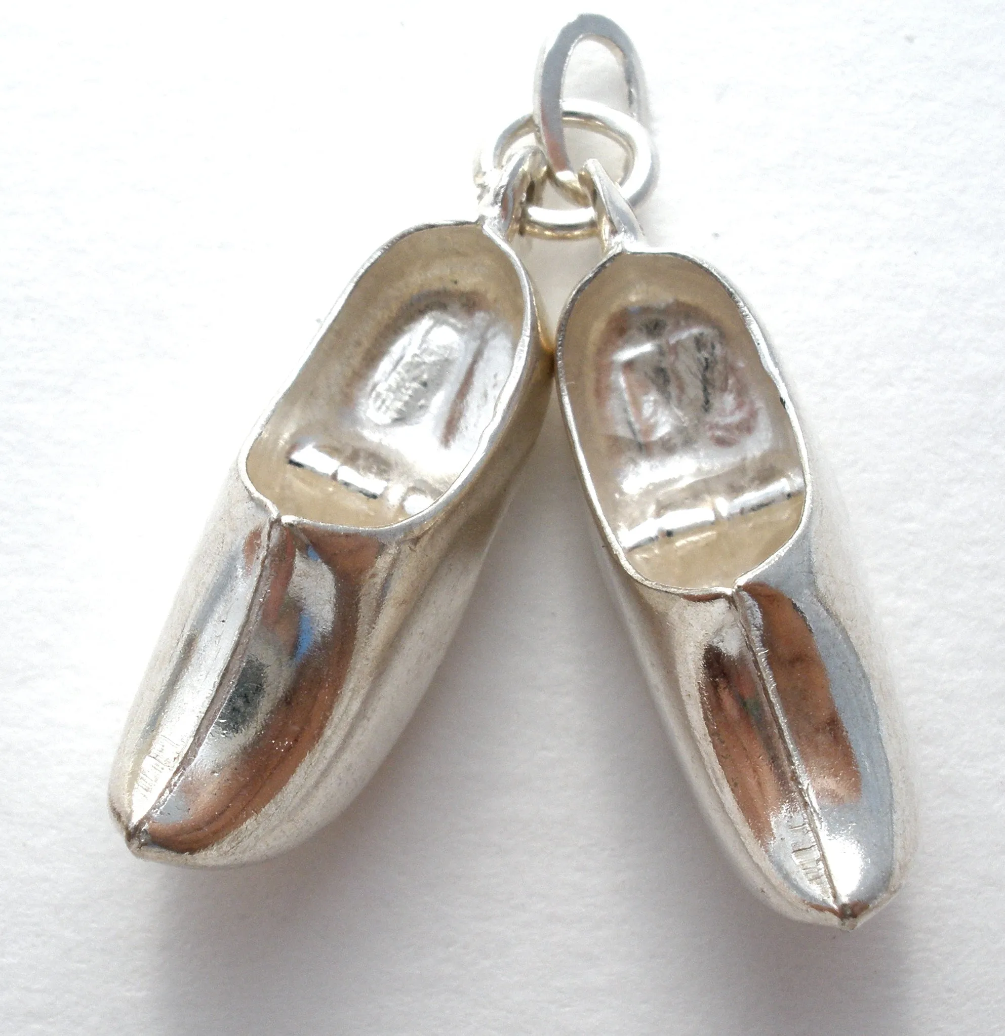 835 Silver Charm Pair of Dutch Shoes Vintage