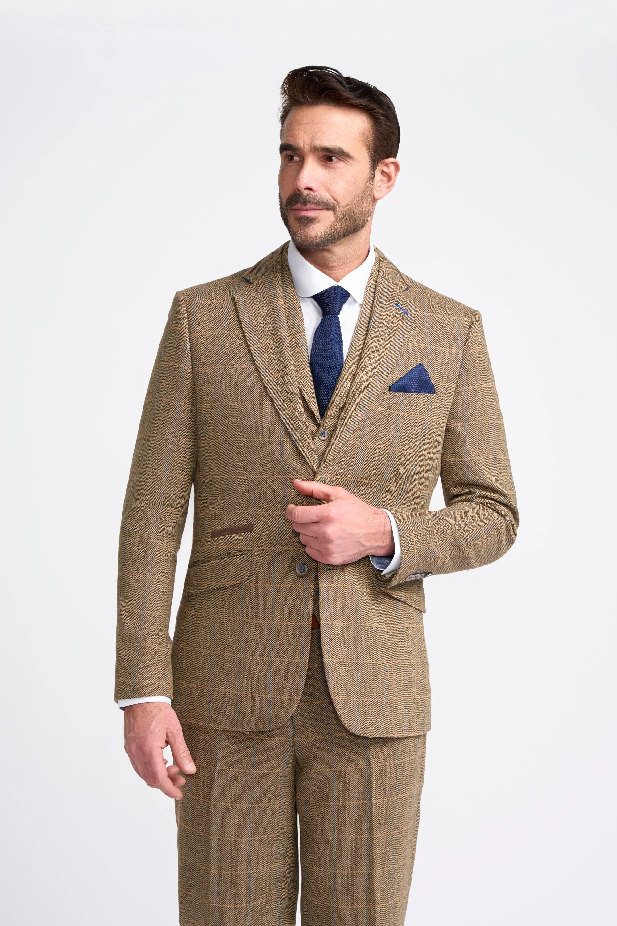 Albert Brown Tweed Three Piece Suit