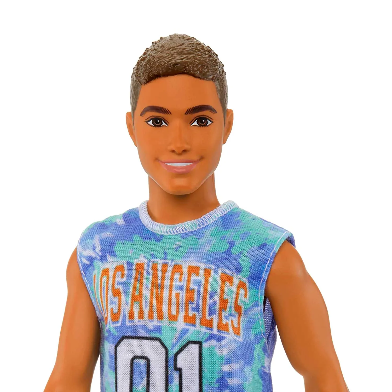 Barbie Ken Fashionistas with Prosthetic Leg Wearing Los Angeles Jersey and Purple Shorts with Sneakers #212 for Kids Ages 3 