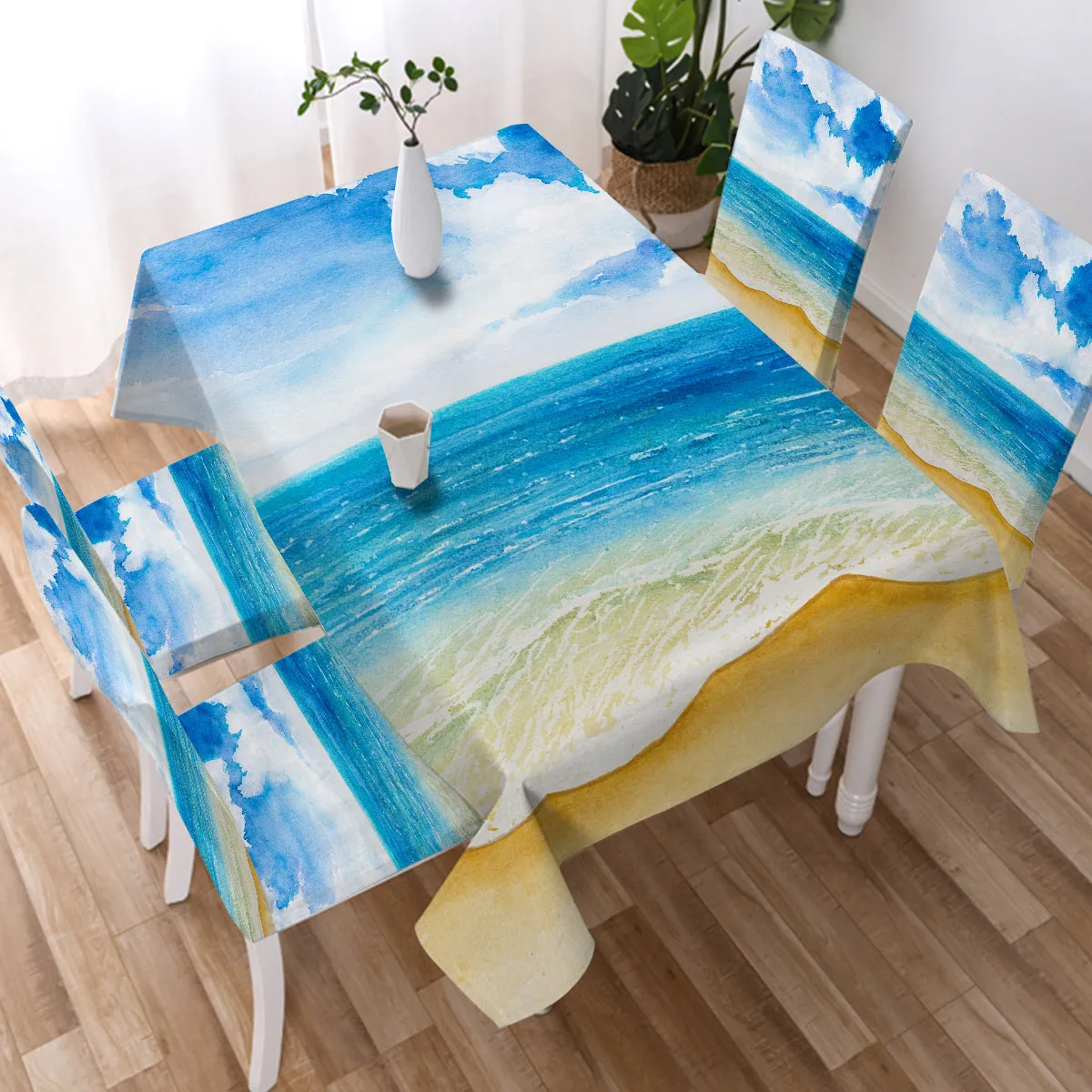 Beach Painting Tablecloth