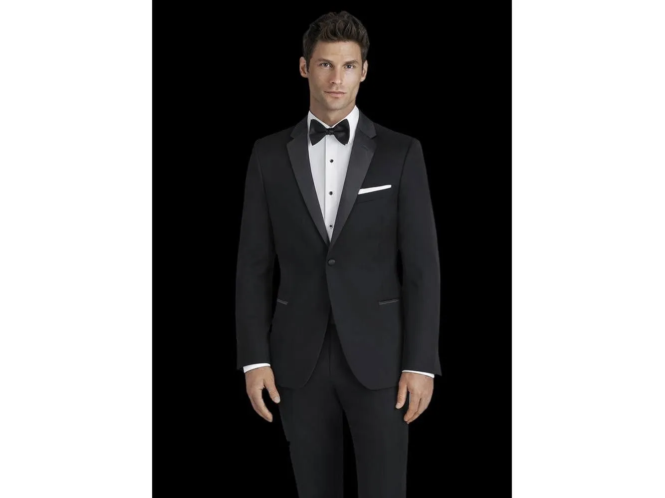 Black Notch Tuxedo Rental Outfit With Shoes