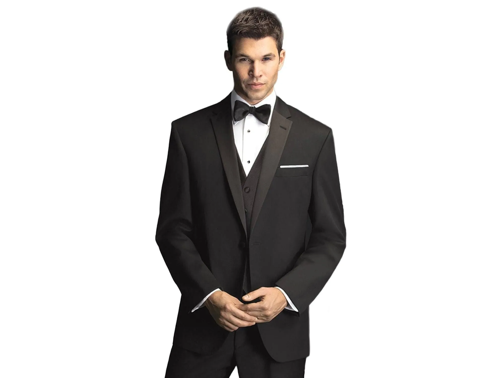 Black Notch Tuxedo Rental Outfit With Shoes