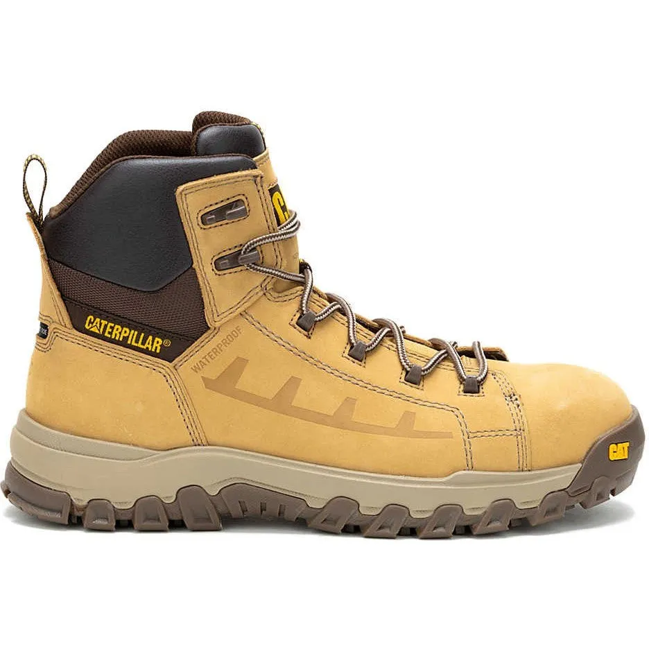 Cat Men's Threshold Rebound Comp Toe WP Work Boot- Honey- P91713