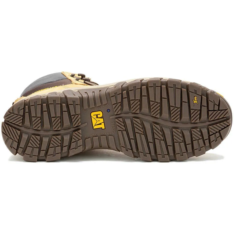 Cat Men's Threshold Rebound Comp Toe WP Work Boot- Honey- P91713