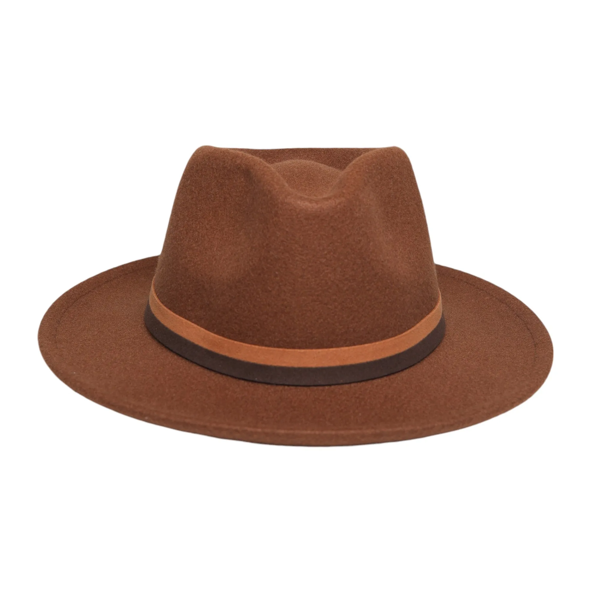 Chokore Fedora Hat with Dual Tone Band (Brown)