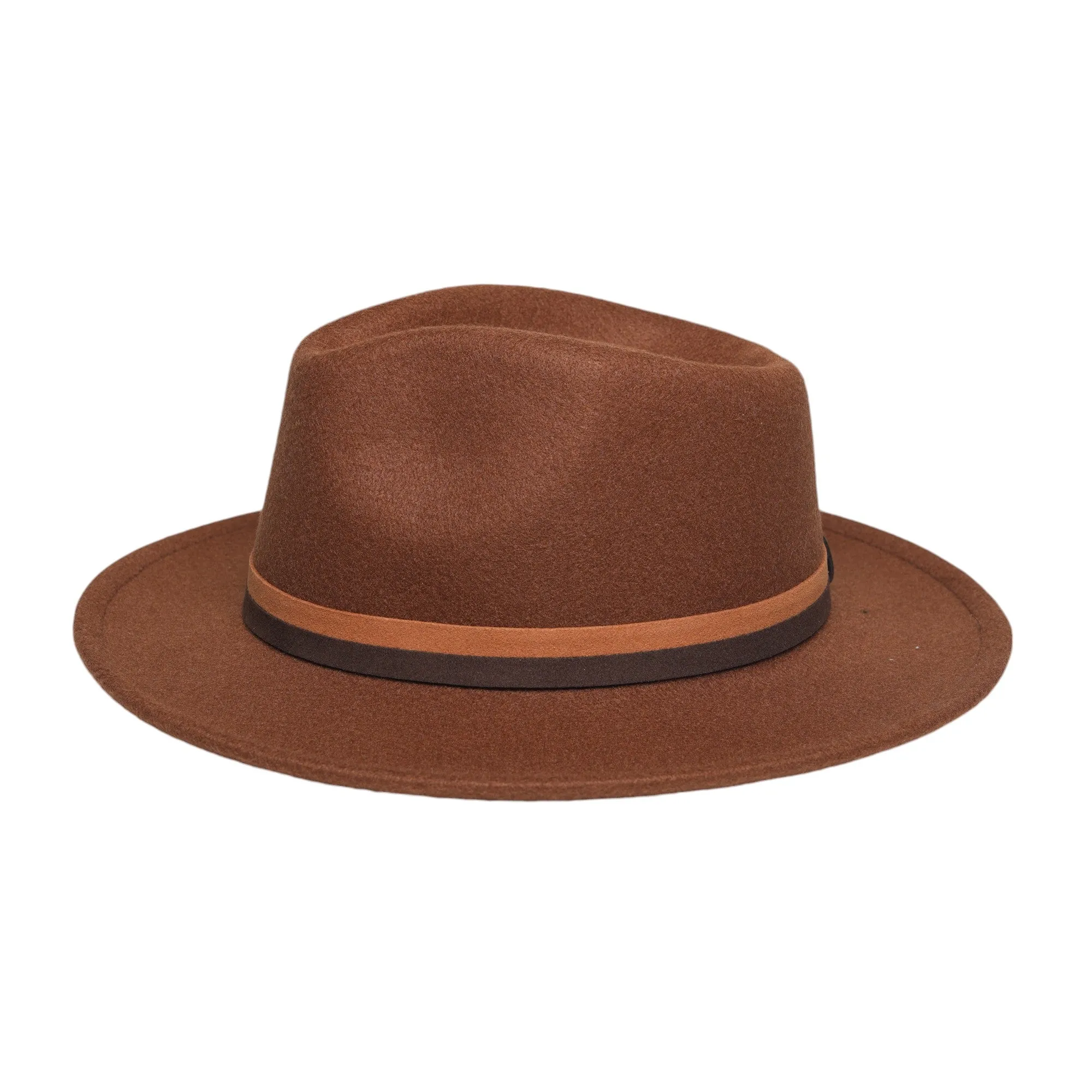 Chokore Fedora Hat with Dual Tone Band (Brown)