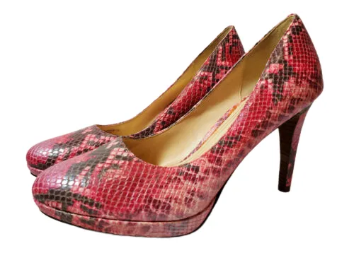 Cole Haan Pink Snakeskin Platform Pumps- 9