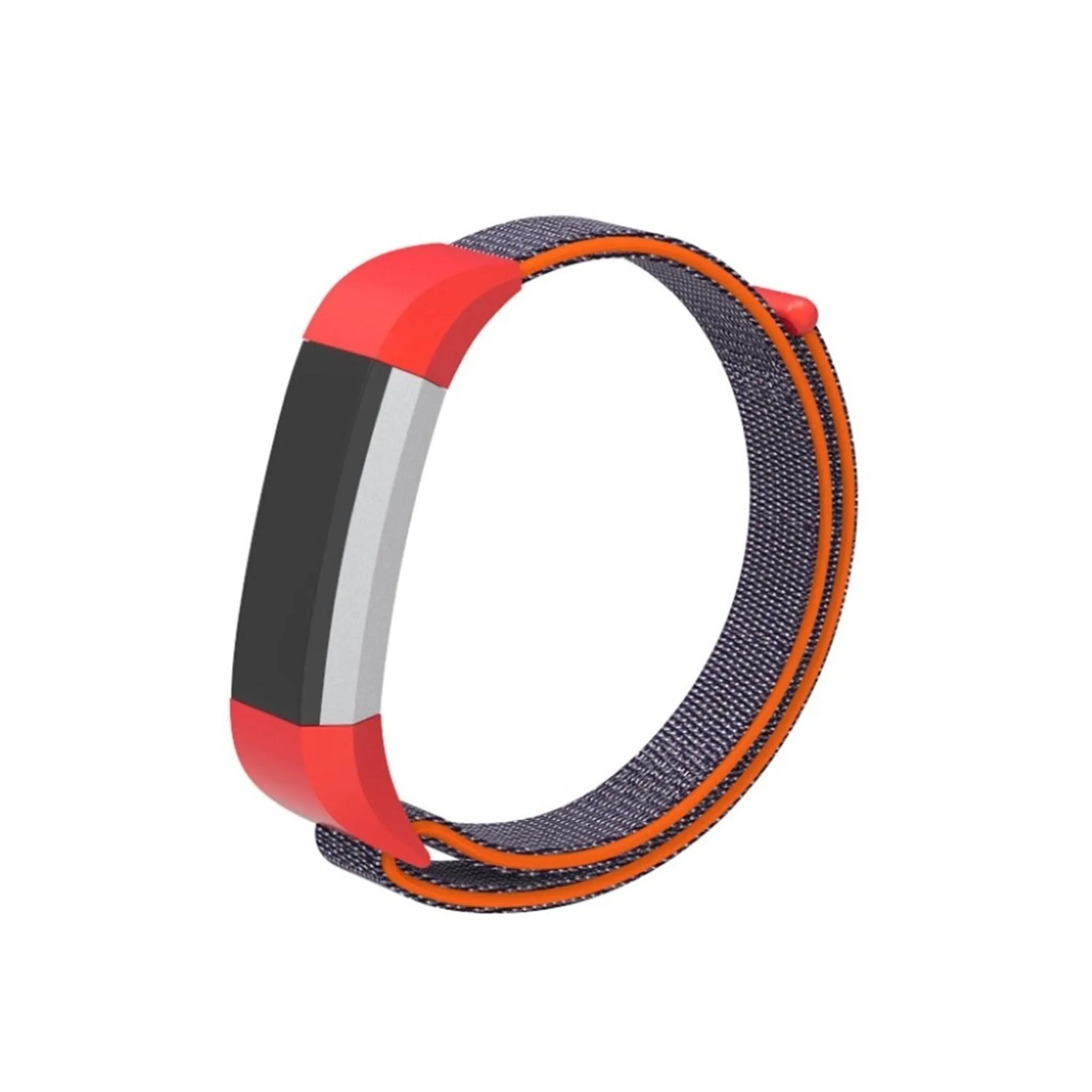 Fitbit Ace velcro closure flexible watch strap - Orange / Blue