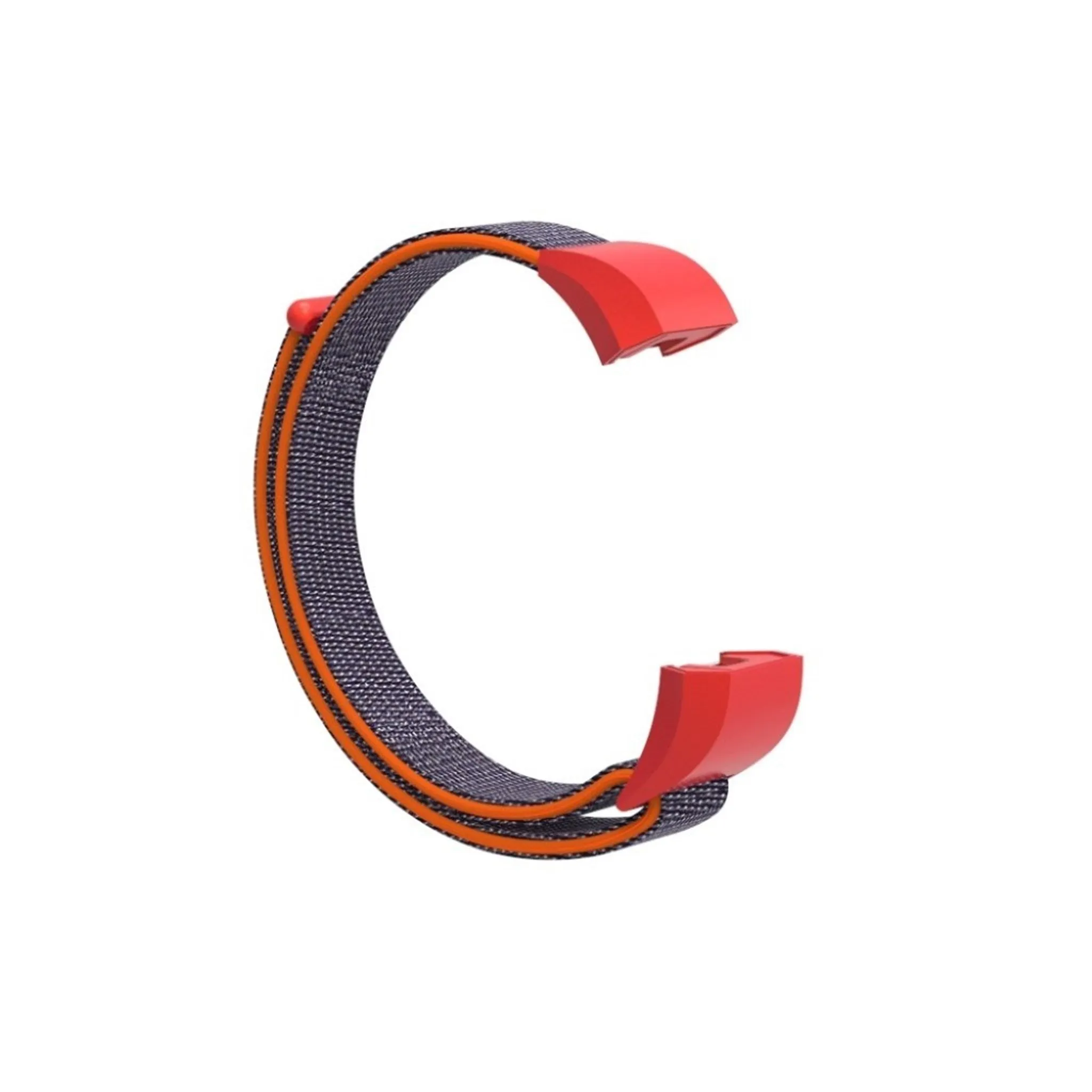 Fitbit Ace velcro closure flexible watch strap - Orange / Blue