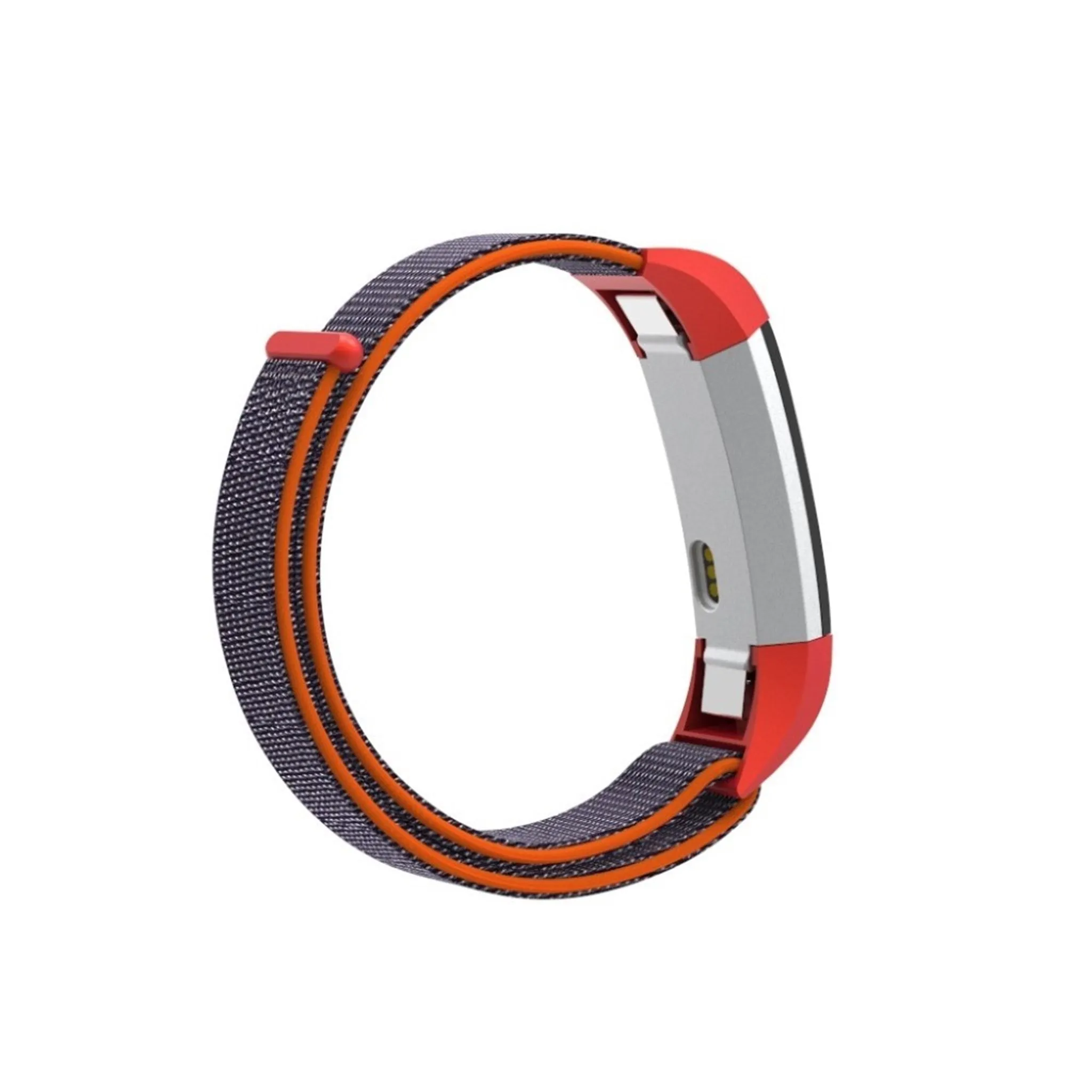 Fitbit Ace velcro closure flexible watch strap - Orange / Blue