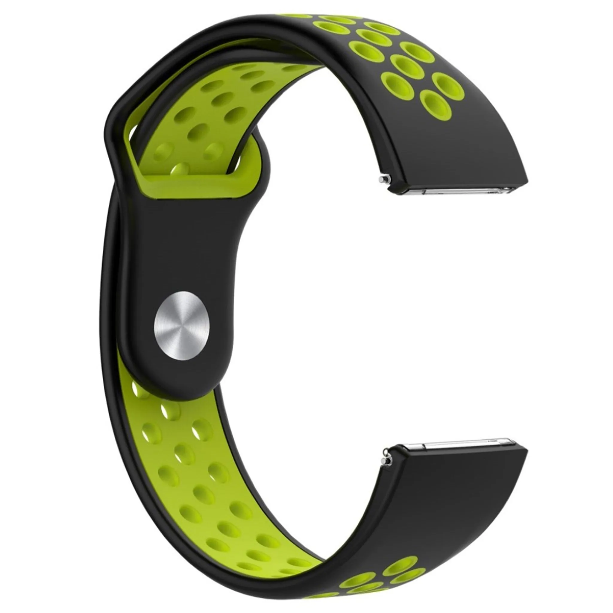 Fitbit Versa two-color breathable watchband replacement - Black / Green