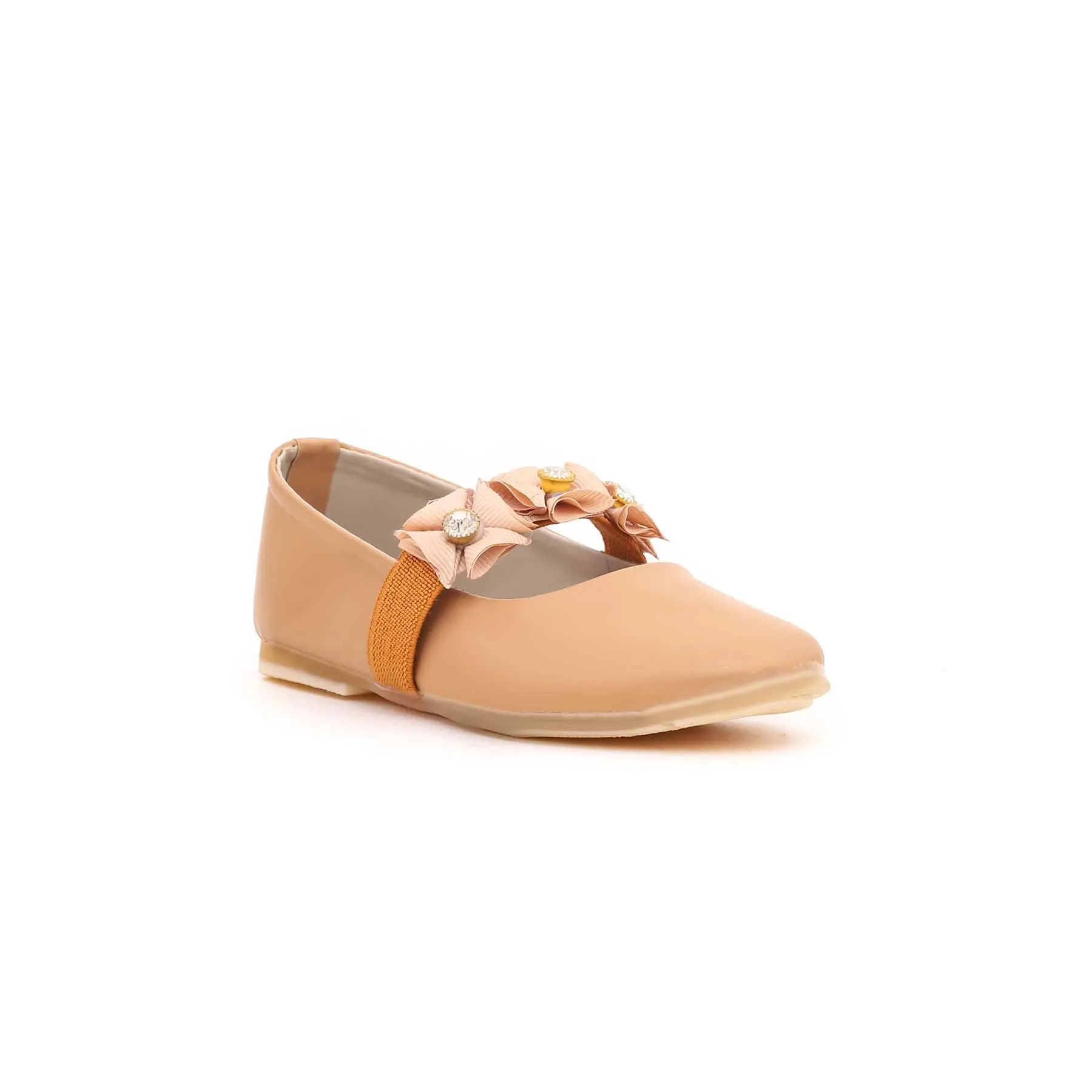 Girls Beige Casual Pumps KD0466