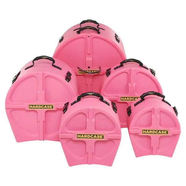 Hardcase HPFUSION2P 5 Piece Fusion2 Drum Case Set (Pink)