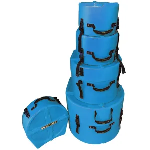 Hardcase HPROCK1LB 5 Piece Rock Drum Case Set (Light Blue)