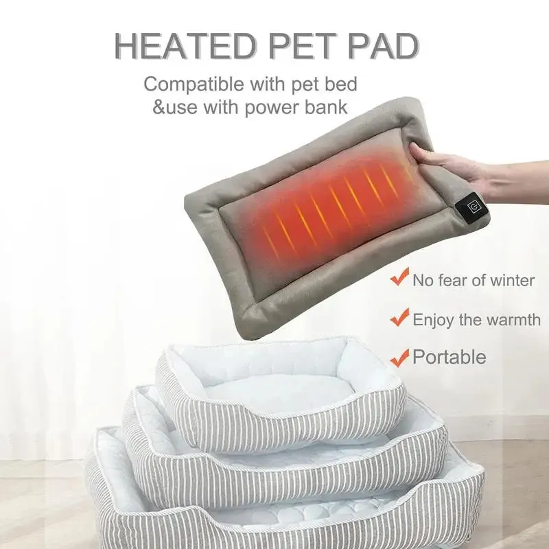 Heated Pet Bed Ultimate Comfort for Furry Friends: Waterproof Heated Dog Pad & Pet Kennel - Outdoor Heated Sleeping Pad & Electric Heating Mat for Cats and Dogs! Keep Your Pets Warm & Dry in Style!