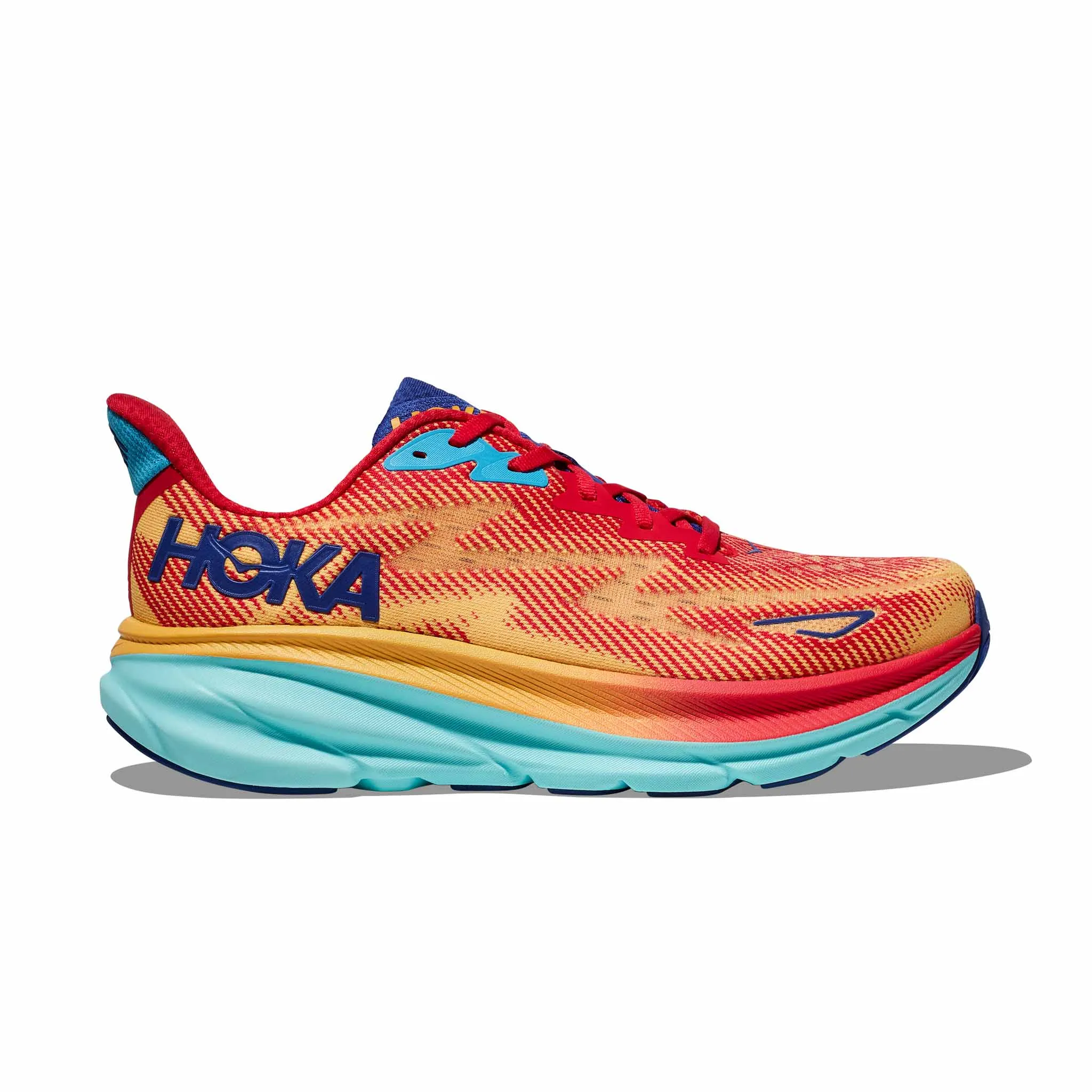 HOKA | Men's Clifton 9 Running Shoes - Cerise/Cloudless