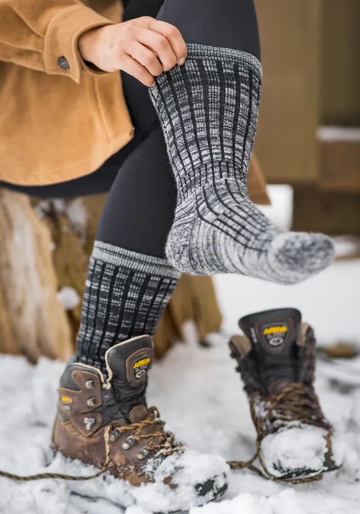 Joey Full Cushion Mid Calf Socks - Dark Navy Marled