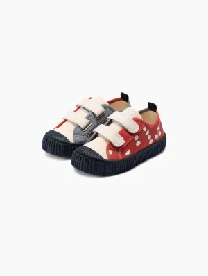 Lollipop Two Sides Polka Dots Canvas Shoes - Black & Red