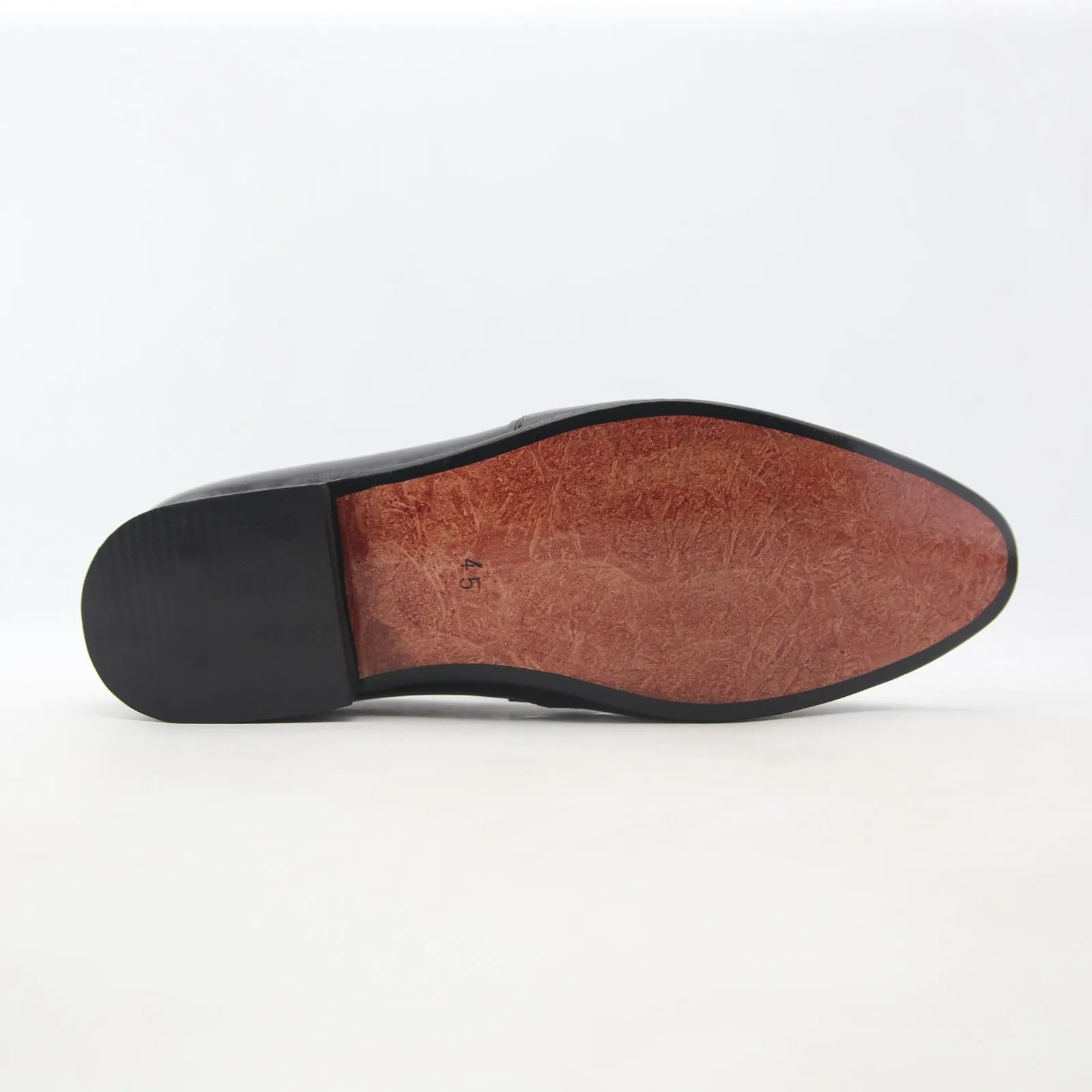 Men - Leather Formal Loafer  - (Black) (Handmade)