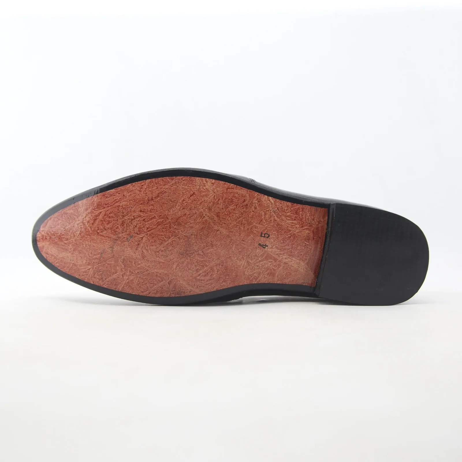 Men - Leather Formal Loafer  - (Black) (Handmade)