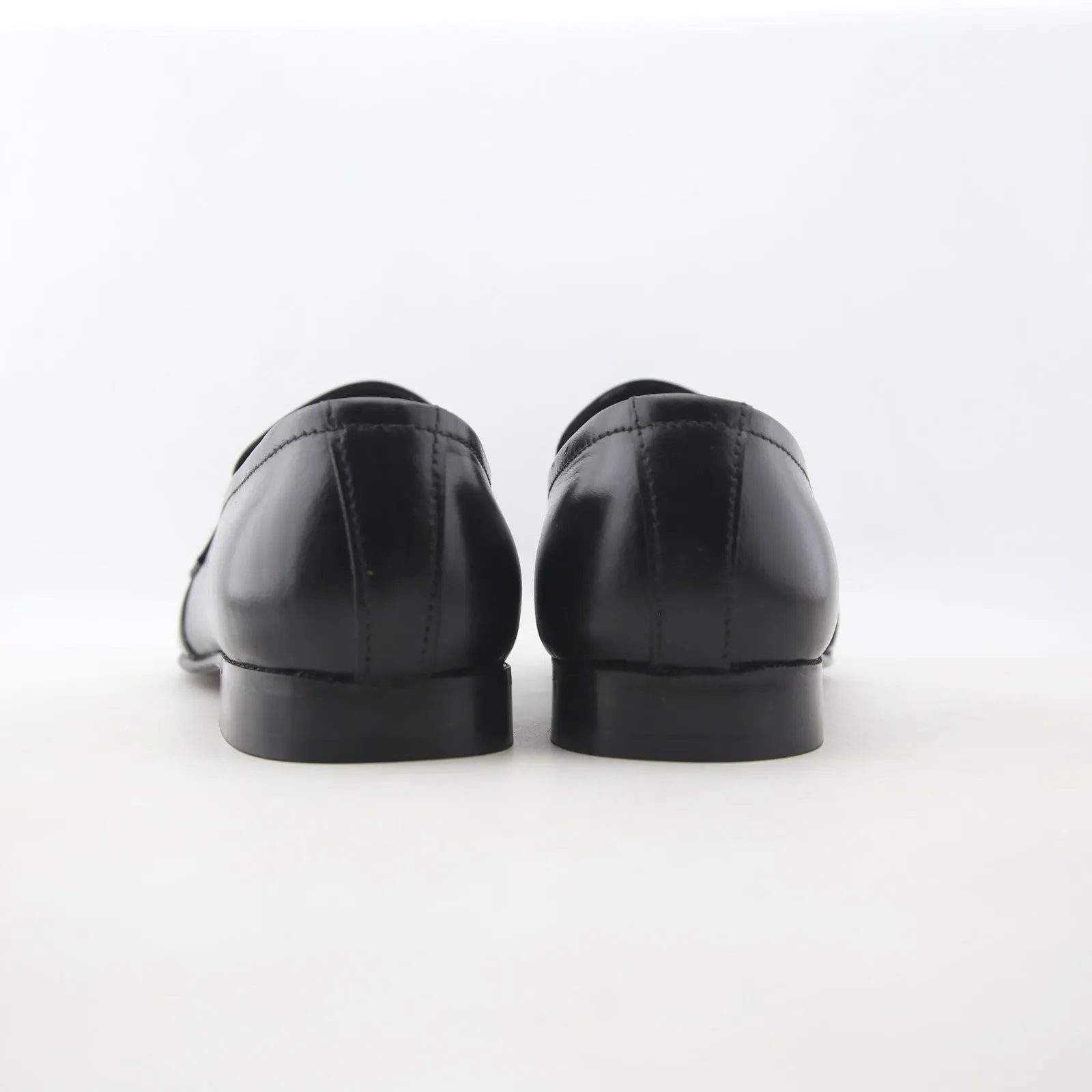 Men - Leather Formal Loafer  - (Black) (Handmade)