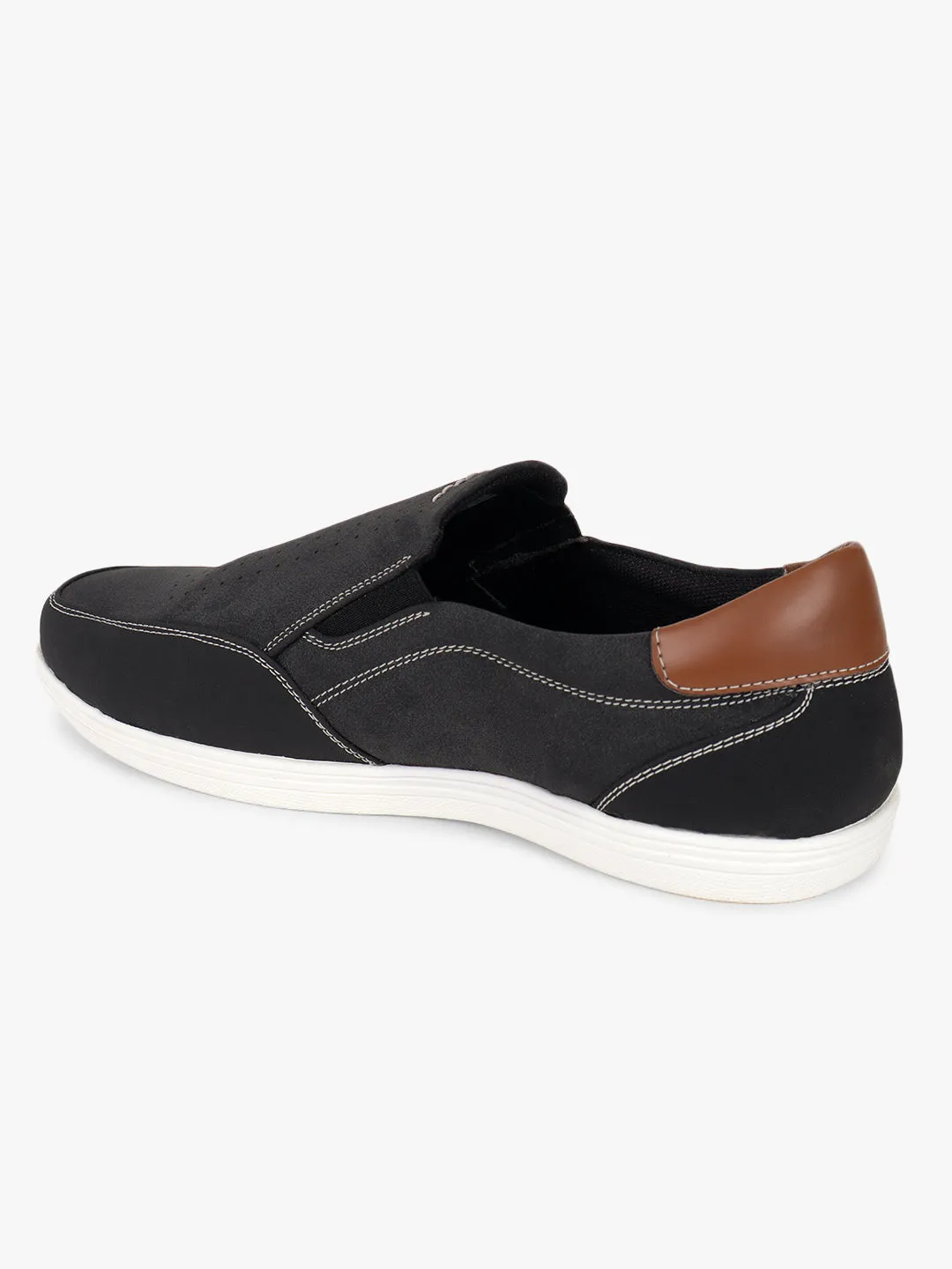 Men Slip-on Solid Grey Casual Shoes