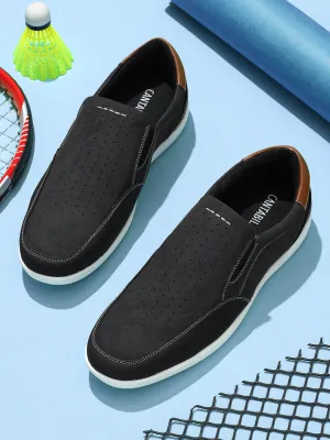 Men Slip-on Solid Grey Casual Shoes