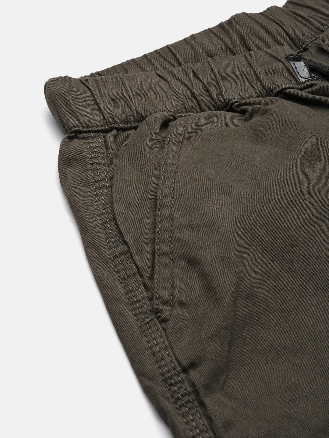 Men Solid Olive Joggers