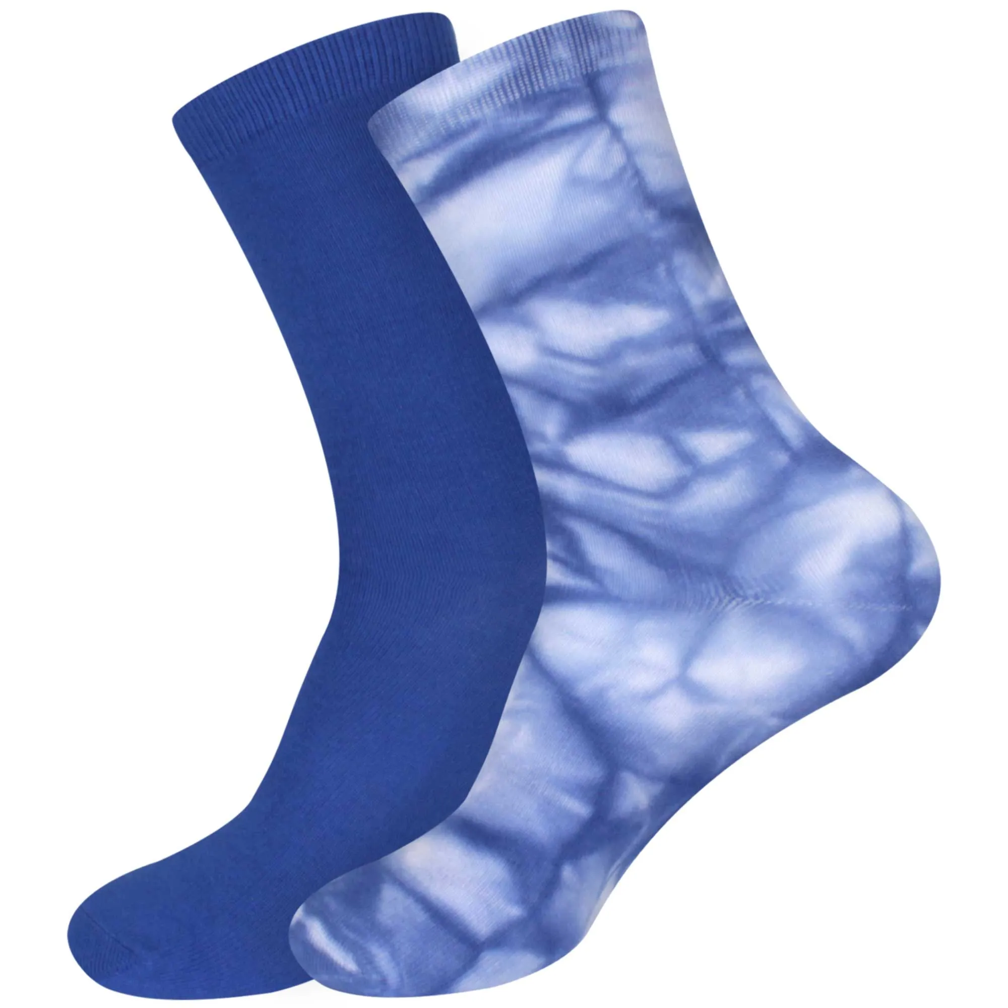 Men's Bamboo Fiber Tie Dye Crew Socks, 2 Pairs