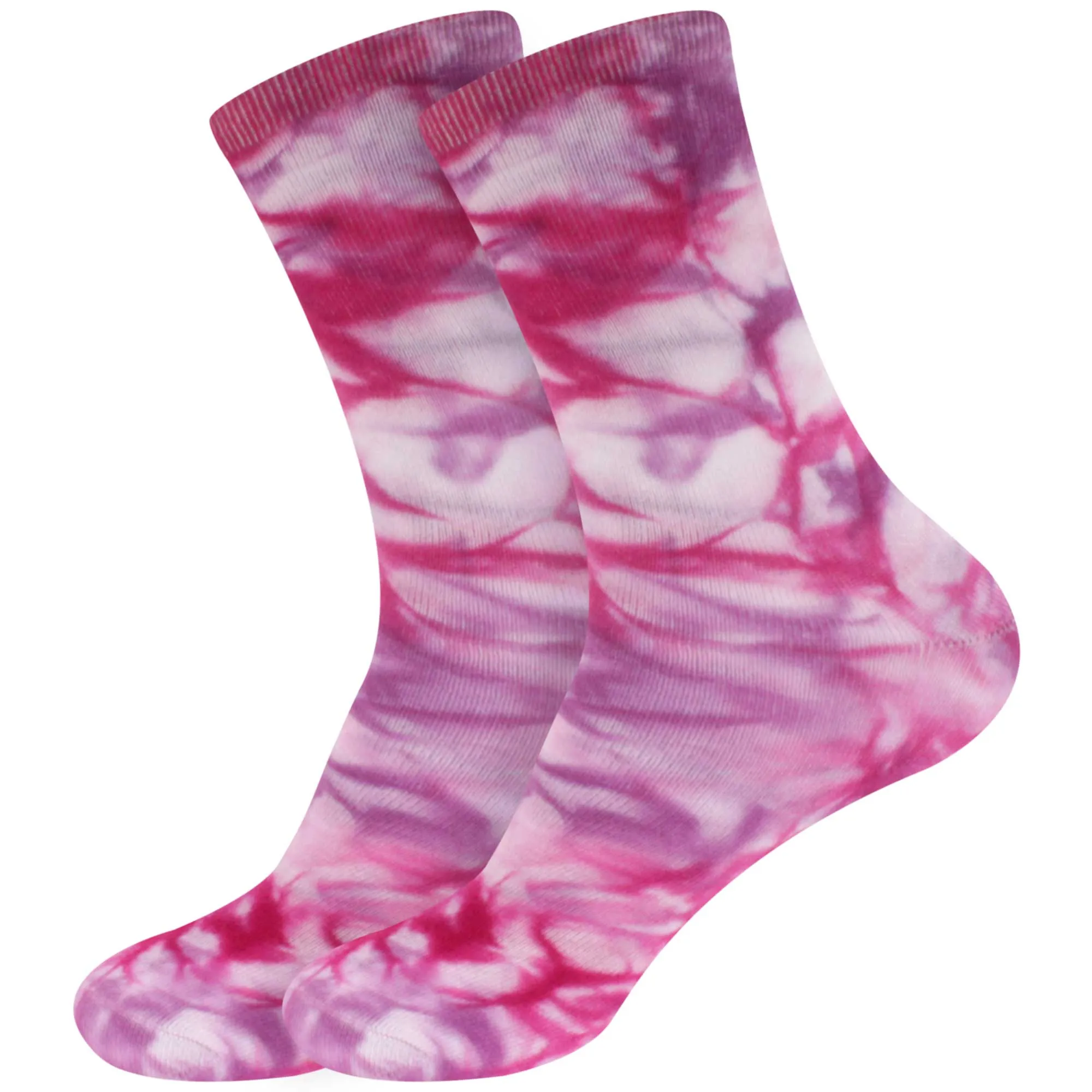 Men's Bamboo Fiber Tie Dye Crew Socks, 2 Pairs