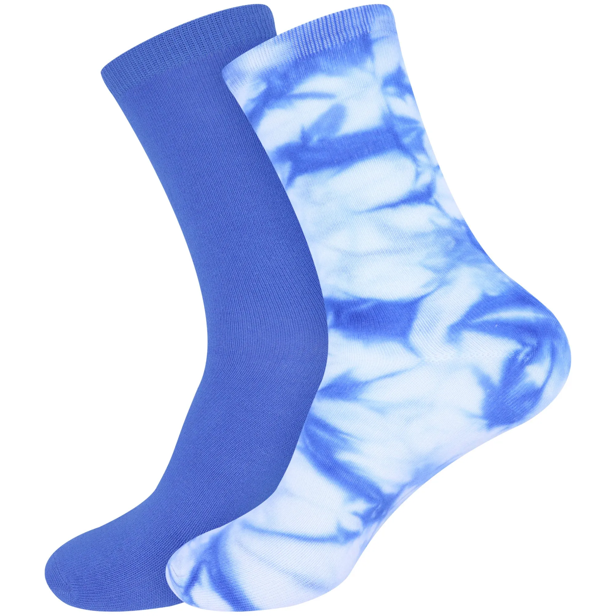 Men's Bamboo Fiber Tie Dye Crew Socks, 2 Pairs