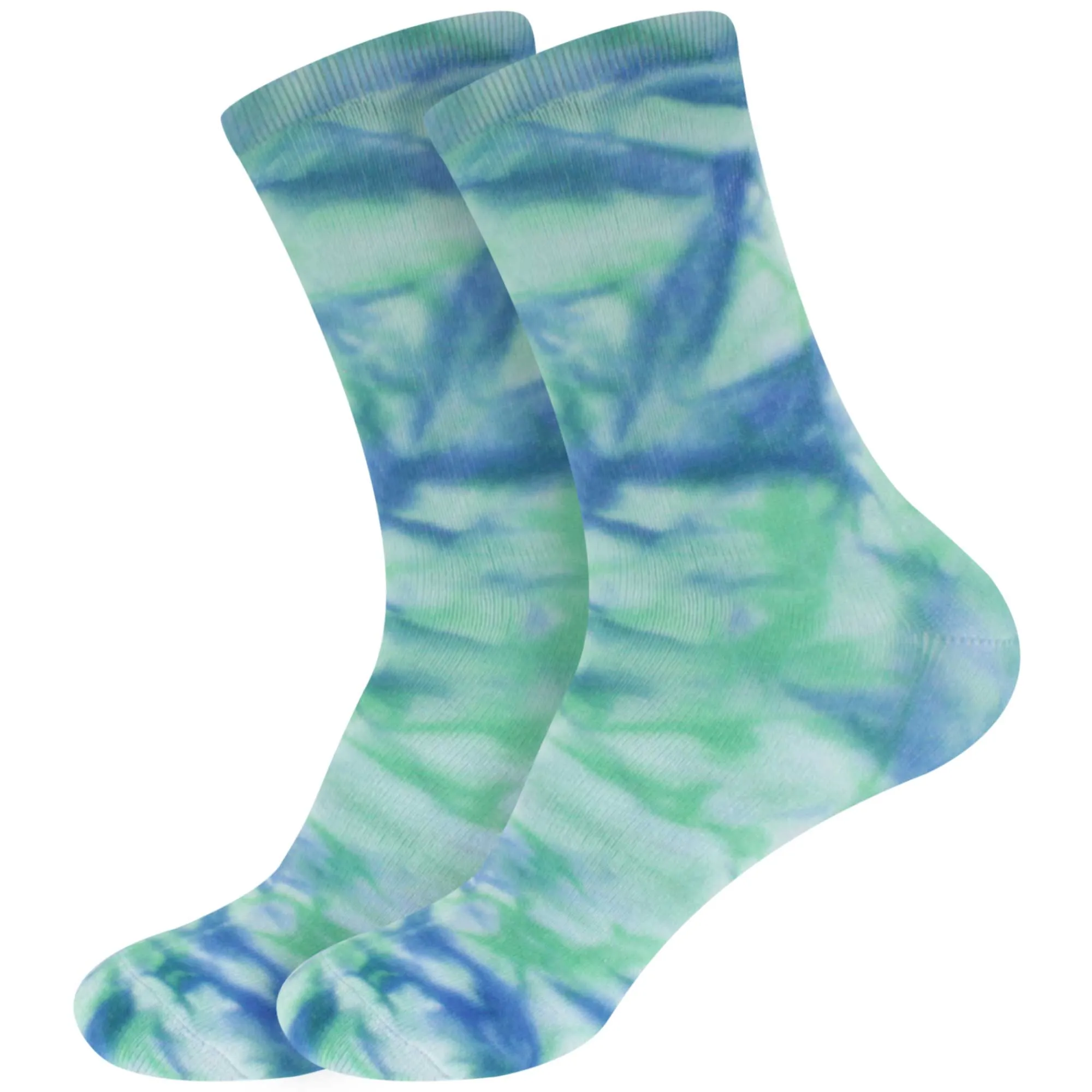 Men's Bamboo Fiber Tie Dye Crew Socks, 2 Pairs