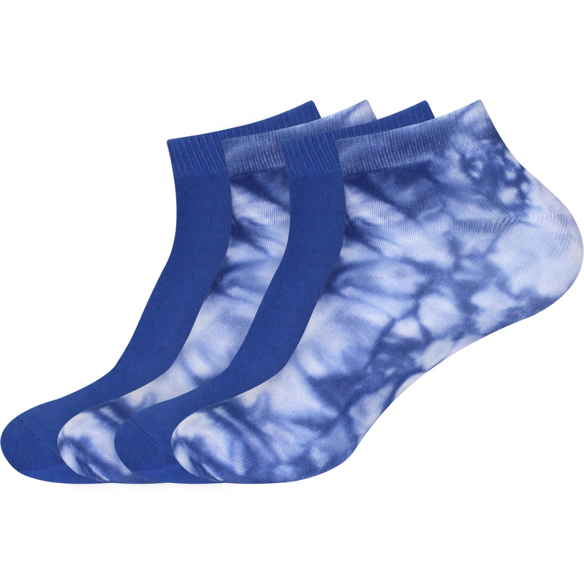 Men's Bamboo Tie Dye Ankle Socks, 4 Pairs