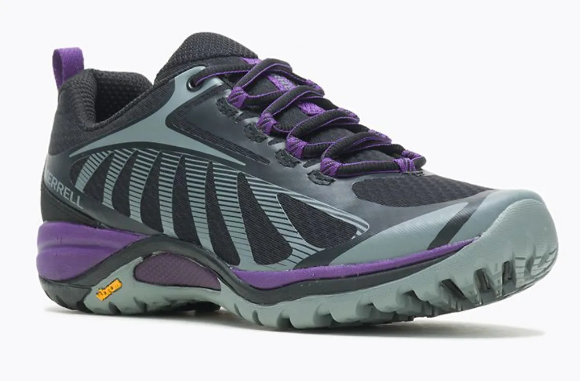 MERRELL WOMEN'S SIREN EDGE 3 LOW TOP HIKING SNEAKER BLACK/ACAI