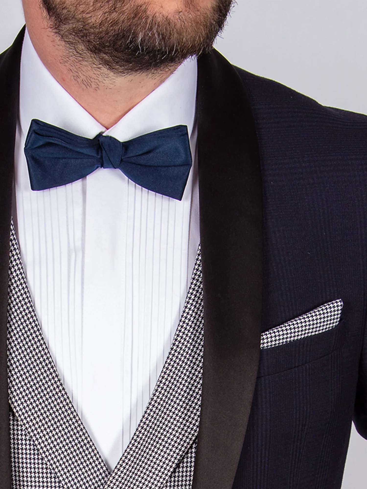 Navy Check Tux