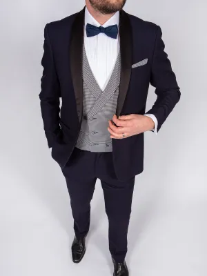 Navy Check Tux