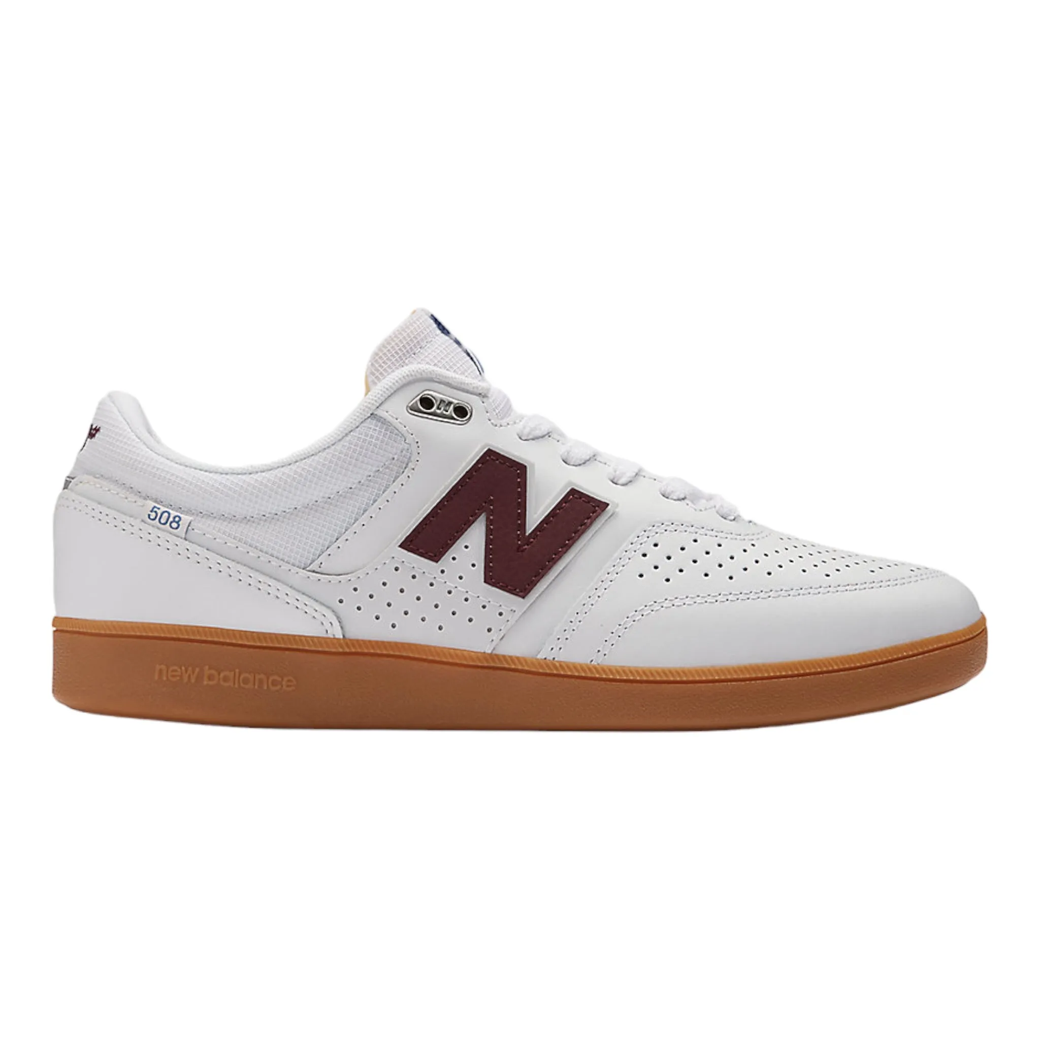 New Balance Numeric 508 Shoes - White / NB Burgundy