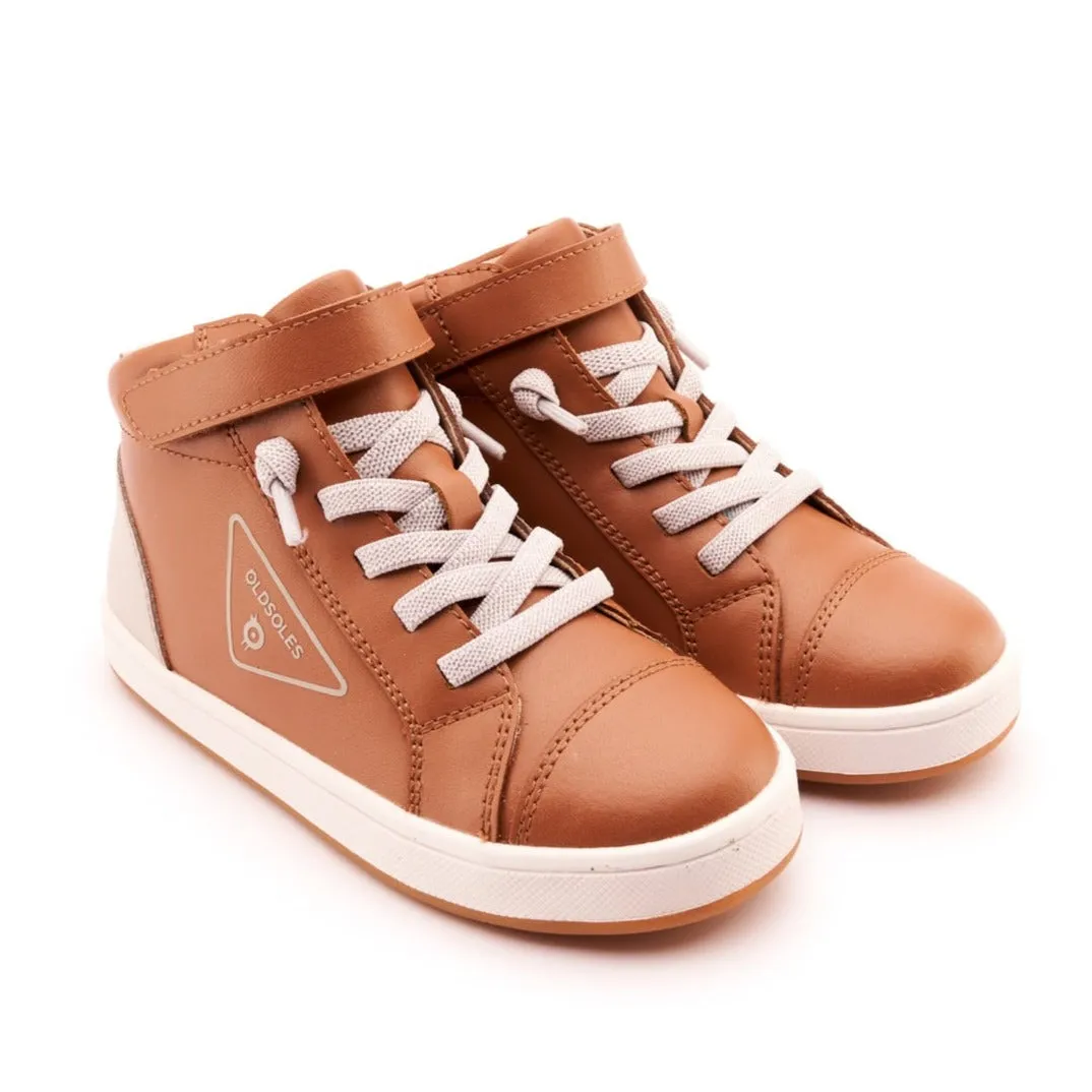 Old Soles Boy's 1000 Brigade High Top Casual Shoes - Tan/Gris