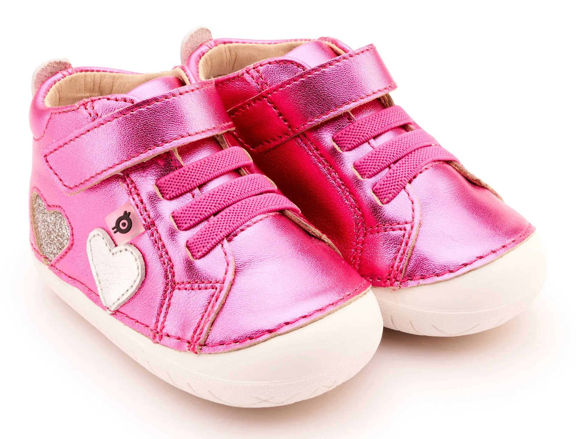 Old Soles Girl's 4097 Harper Pave Casual Shoes - Fuchsia Foil / Silver / Glam Argent