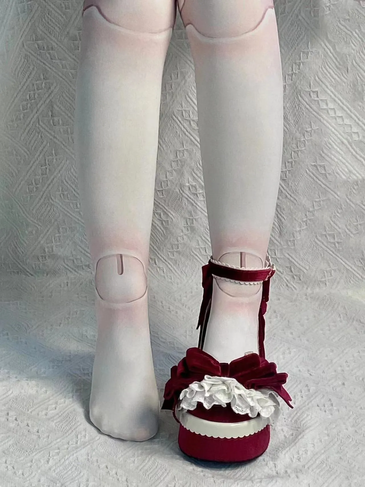 Original red velvet cake loa shoes Doll-feel platform shoes