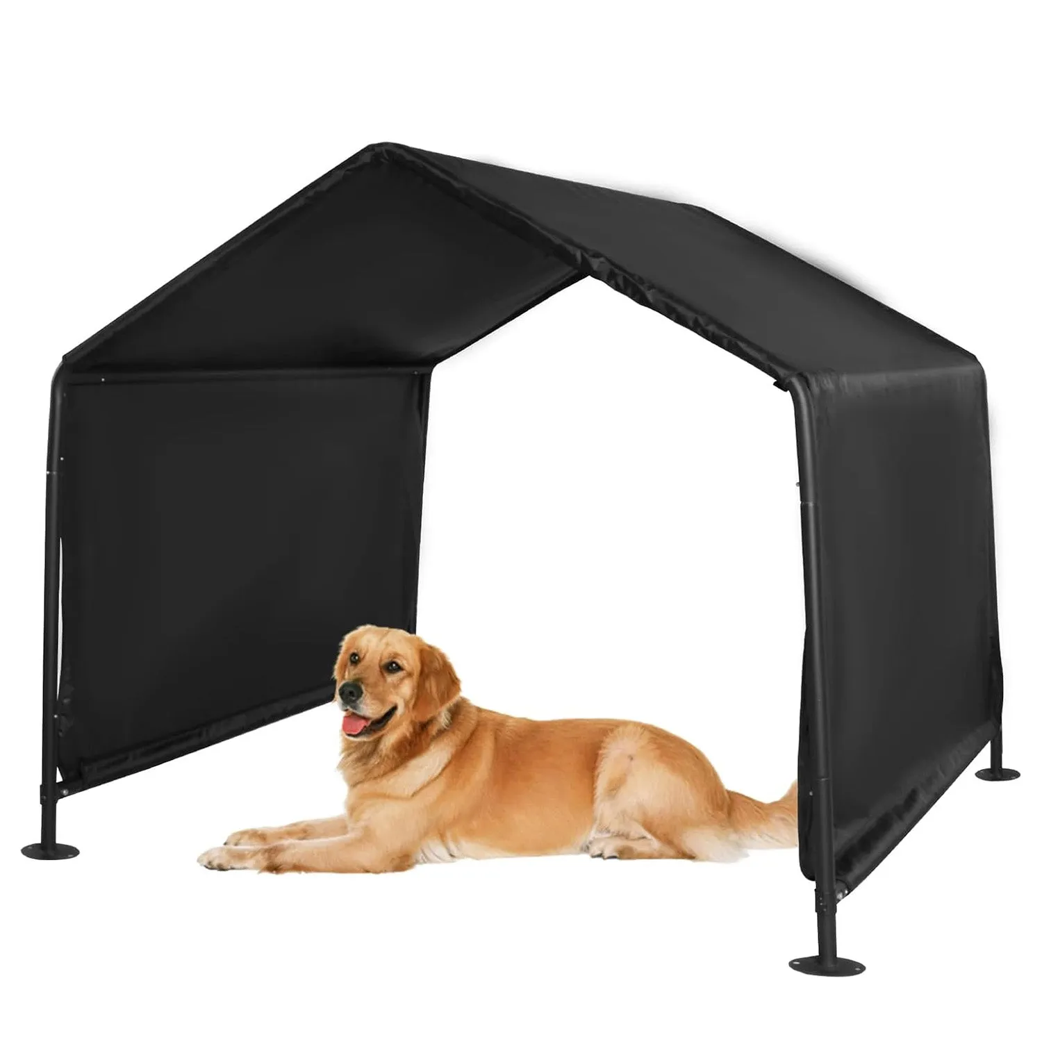 Outdoor Dog Shade Shelter, Outdoor Pet Canopy Tent with Waterproof Roof, 50"x 50"x 43"