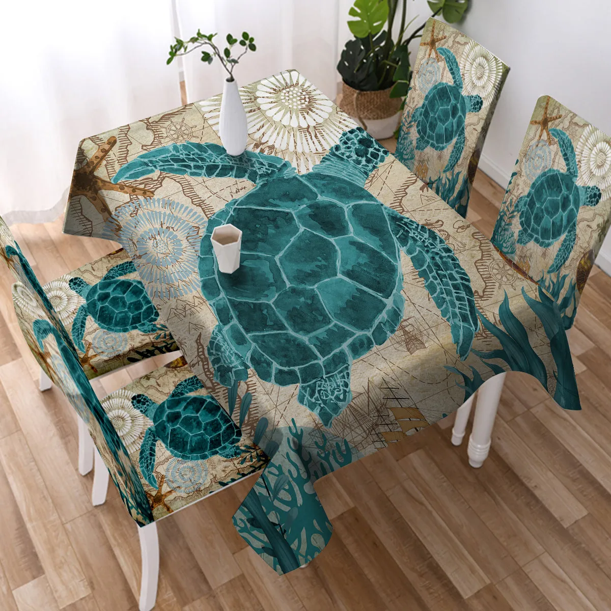 Sea Turtle Love Tablecloth