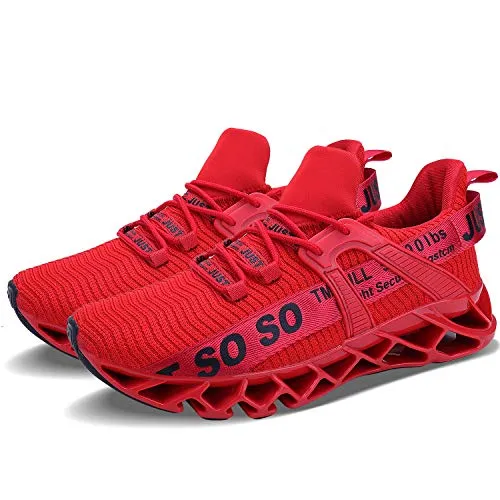 Shopify edit 2 test edit don't buy - Mens Running Shoes Non Slip Athletic Walking Blade Type Sneakers Red,US 10