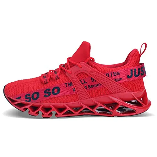 Shopify edit 2 test edit don't buy - Mens Running Shoes Non Slip Athletic Walking Blade Type Sneakers Red,US 10