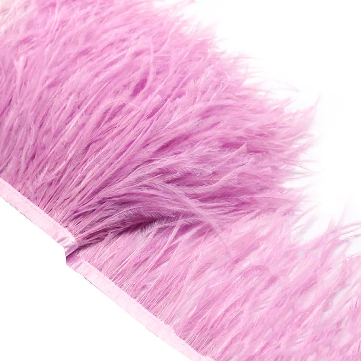 Soft Ostrich Feather Fringe trim   5"-8" (13cm-17cm) For Crafts Costume Accessory