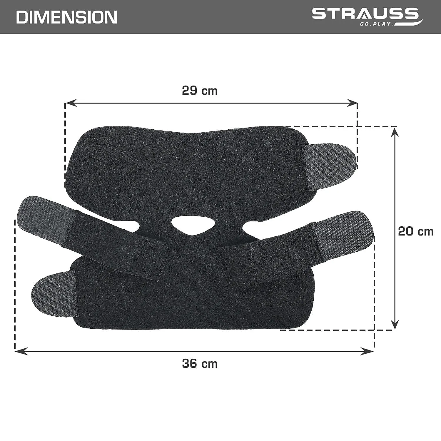 STRAUSS Ankle Support Brace, Single, (Black)