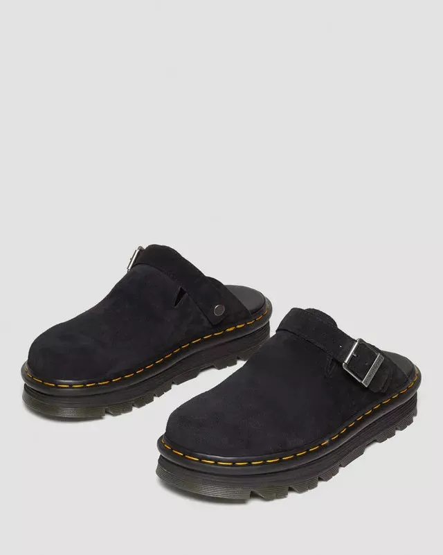 SUEDE CASUAL SLINGBACK PLATFORM MULES / DR.MARTENS