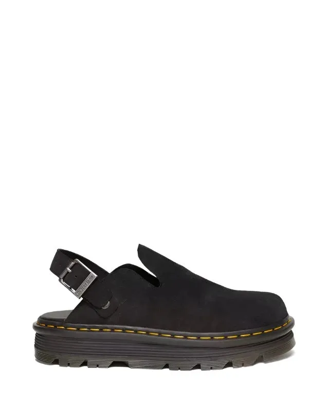 SUEDE CASUAL SLINGBACK PLATFORM MULES / DR.MARTENS